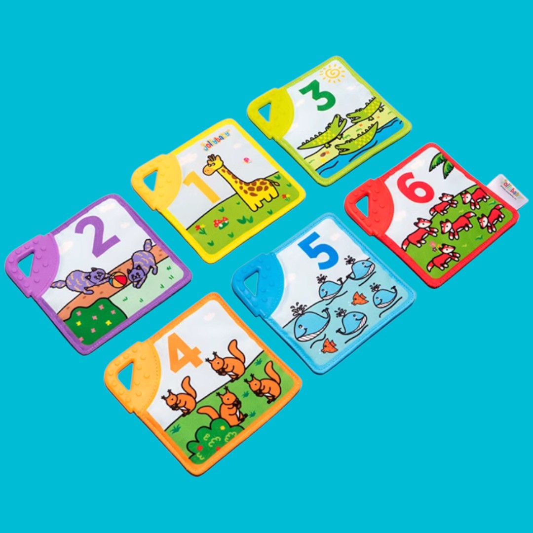 Jollybaby Phased Development Sensory Cloth Book (with Teether & Crinkle Pages)