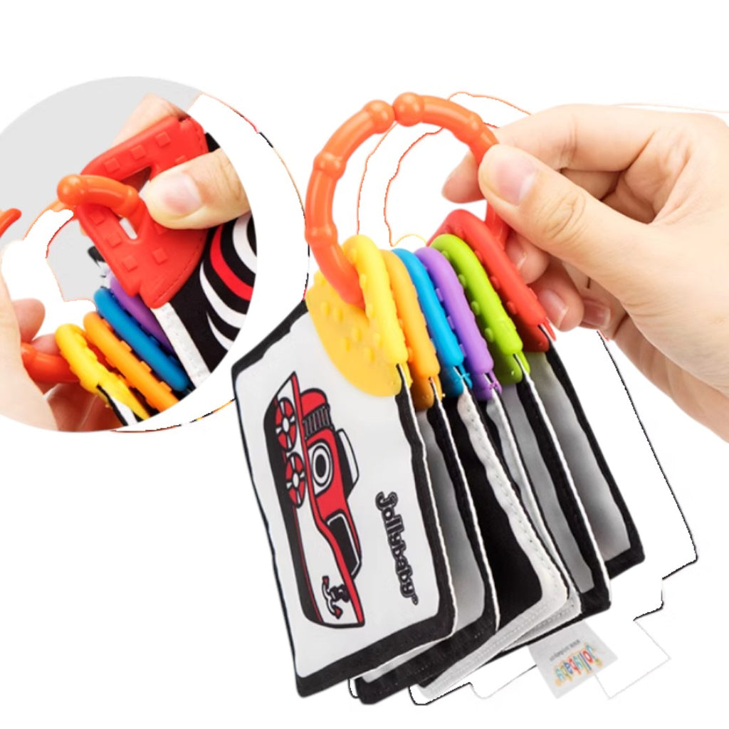 Jollybaby Phased Development Sensory Cloth Book (with Teether & Crinkle Pages)