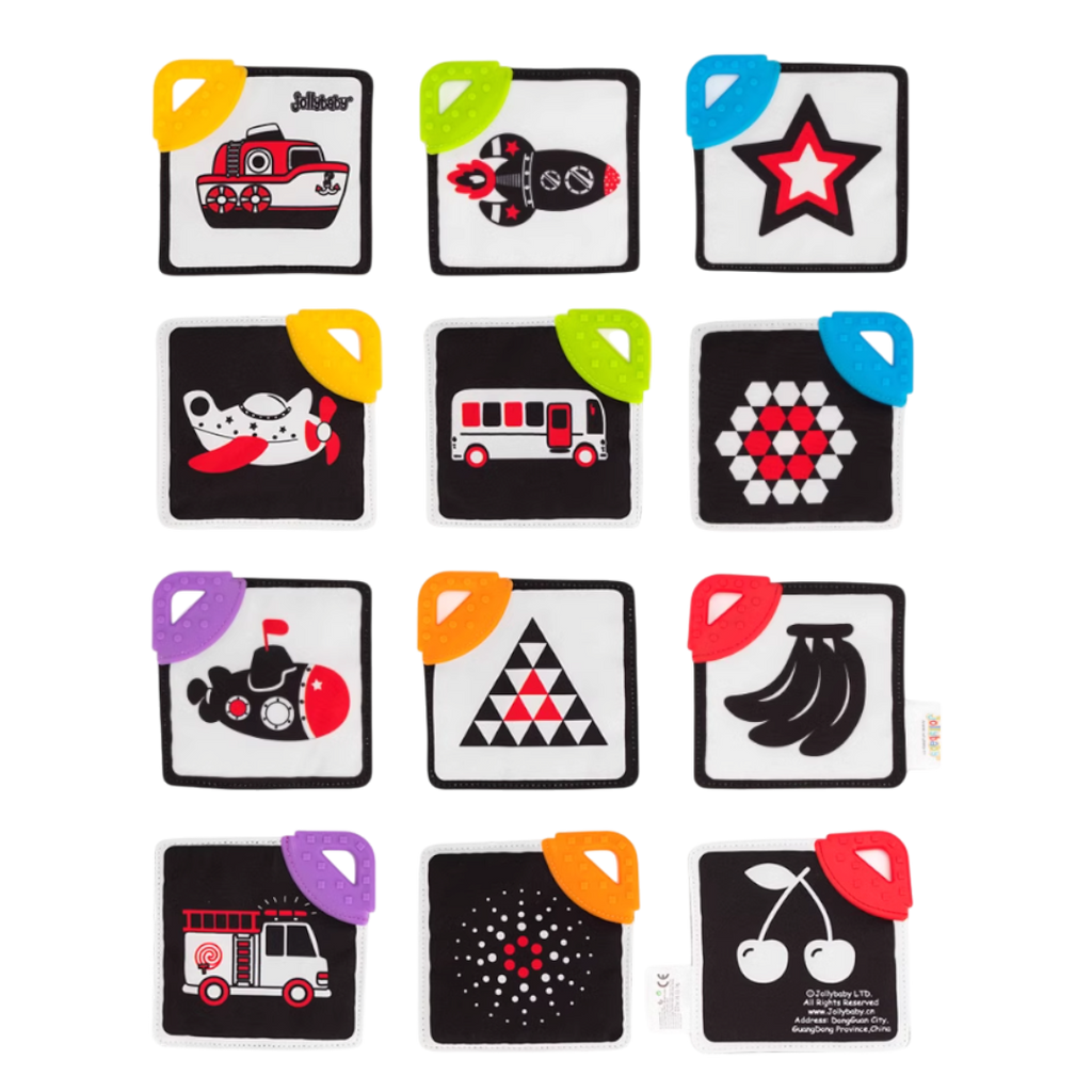 Jollybaby Phased Development Sensory Cloth Book (with Teether & Crinkle Pages)