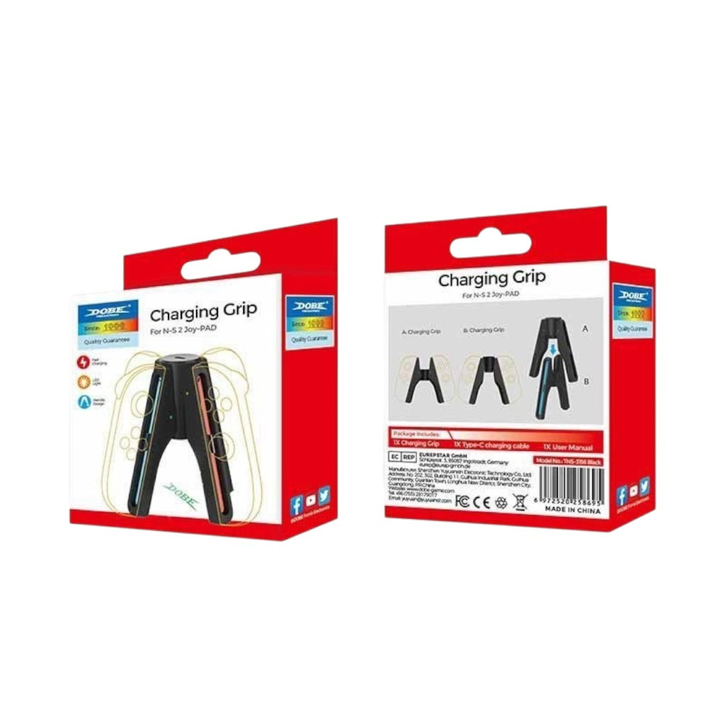 Dobe New Switch 2 2-in-1 Charging Grip & Dock Stand for Left and Right Joy-Con - cabestdeal