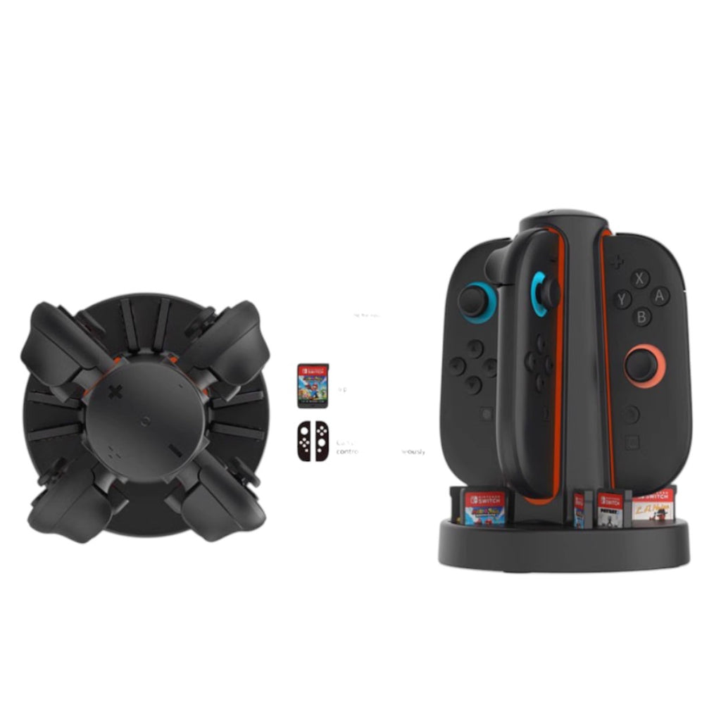 Dobe Switch 2 Joy-Con Charging Base (Model NS2) – 4-Controller Charger with 360° LED Indicators - cabestdeal