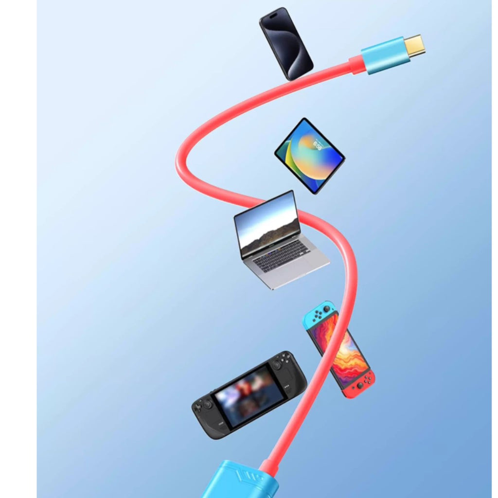 Jemdo Portable HDMI Adapter Cable for Nintendo Switch 2 (NS2) – 4K60Hz Display & Charging Dock Replacement (Black) - cabestdeal