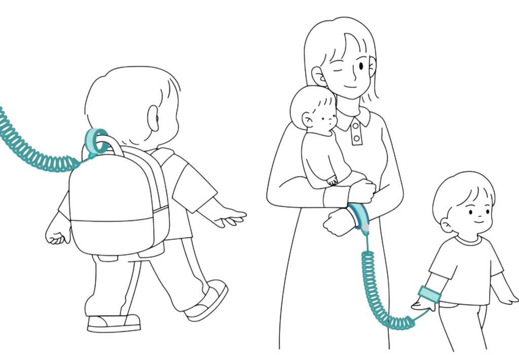 KUB Upgraded Dual-Release Anti-Lost Safety Leash for Kids (with Key Lock & Night Reflective Strap)