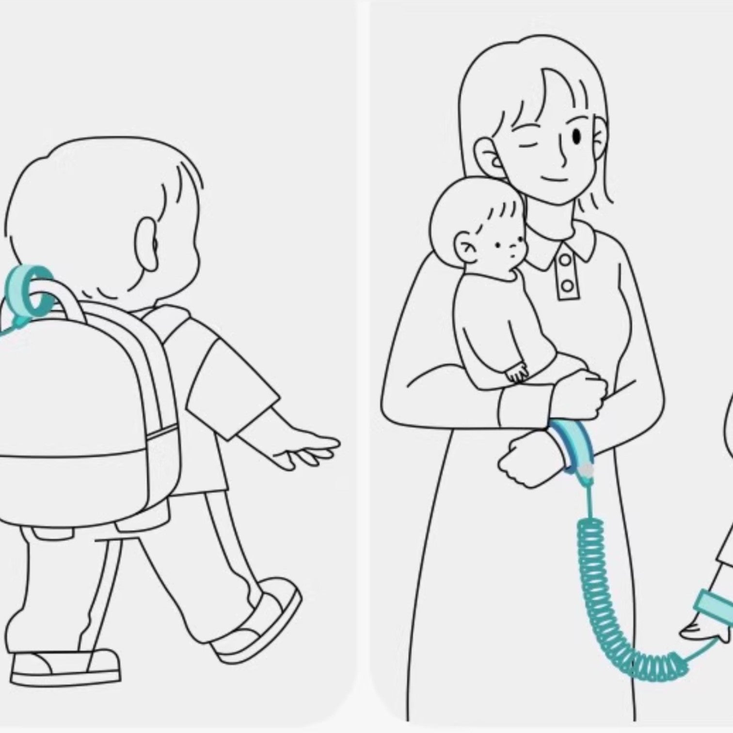 KUB Upgraded Dual-Release Anti-Lost Safety Leash for Kids (with Key Lock & Night Reflective Strap)