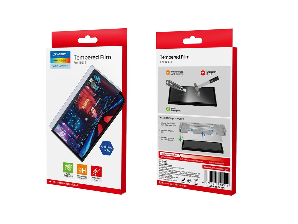 Nintendo Switch 2 Blue Light Filtering Screen Protector – 2-Pack Tempered Glass (Anti-Scratch, Ultra-Clear) - cabestdeal