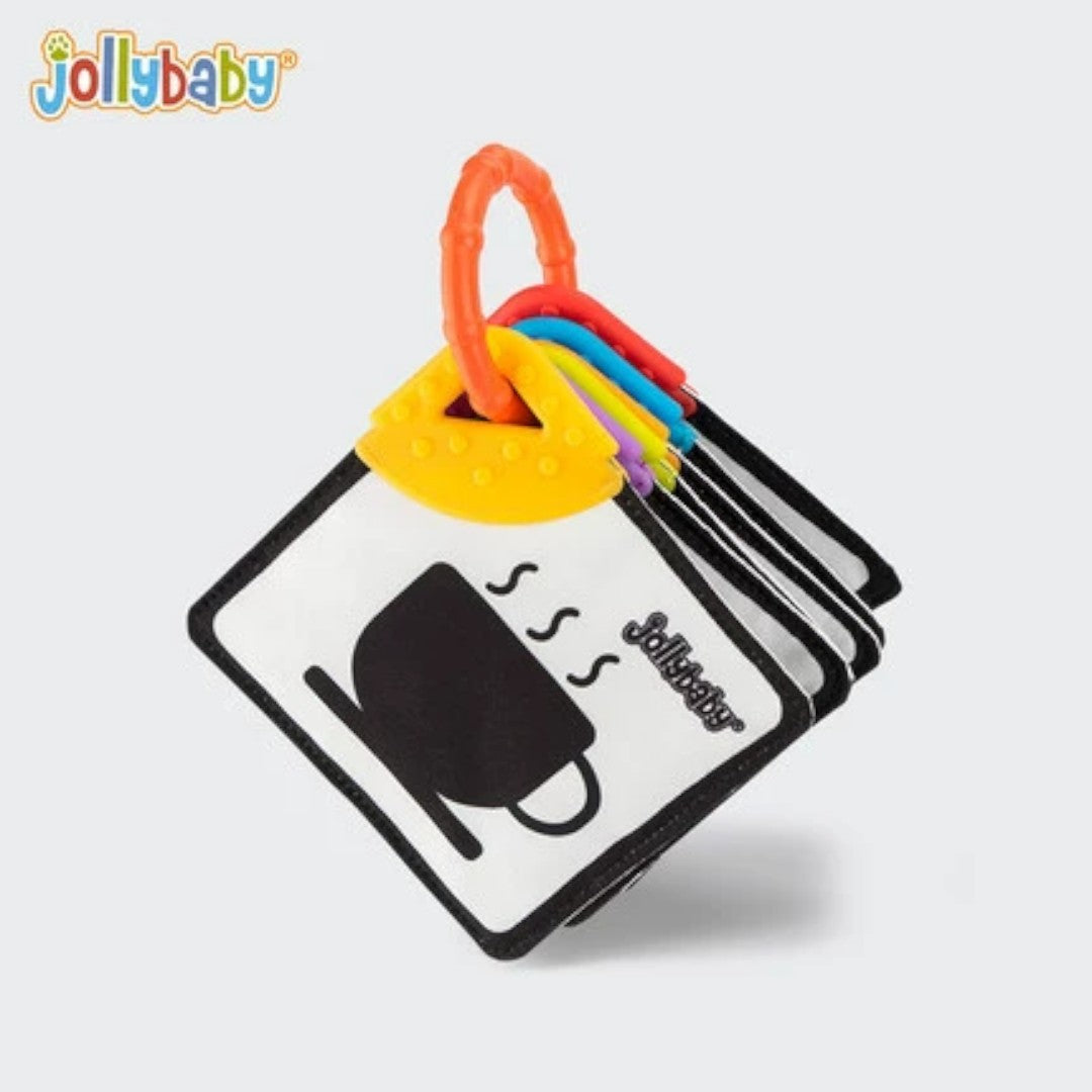 Jollybaby Phased Development Sensory Cloth Book (with Teether & Crinkle Pages)