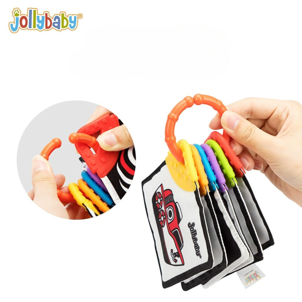 Jollybaby Phased Development Sensory Cloth Book (with Teether & Crinkle Pages)