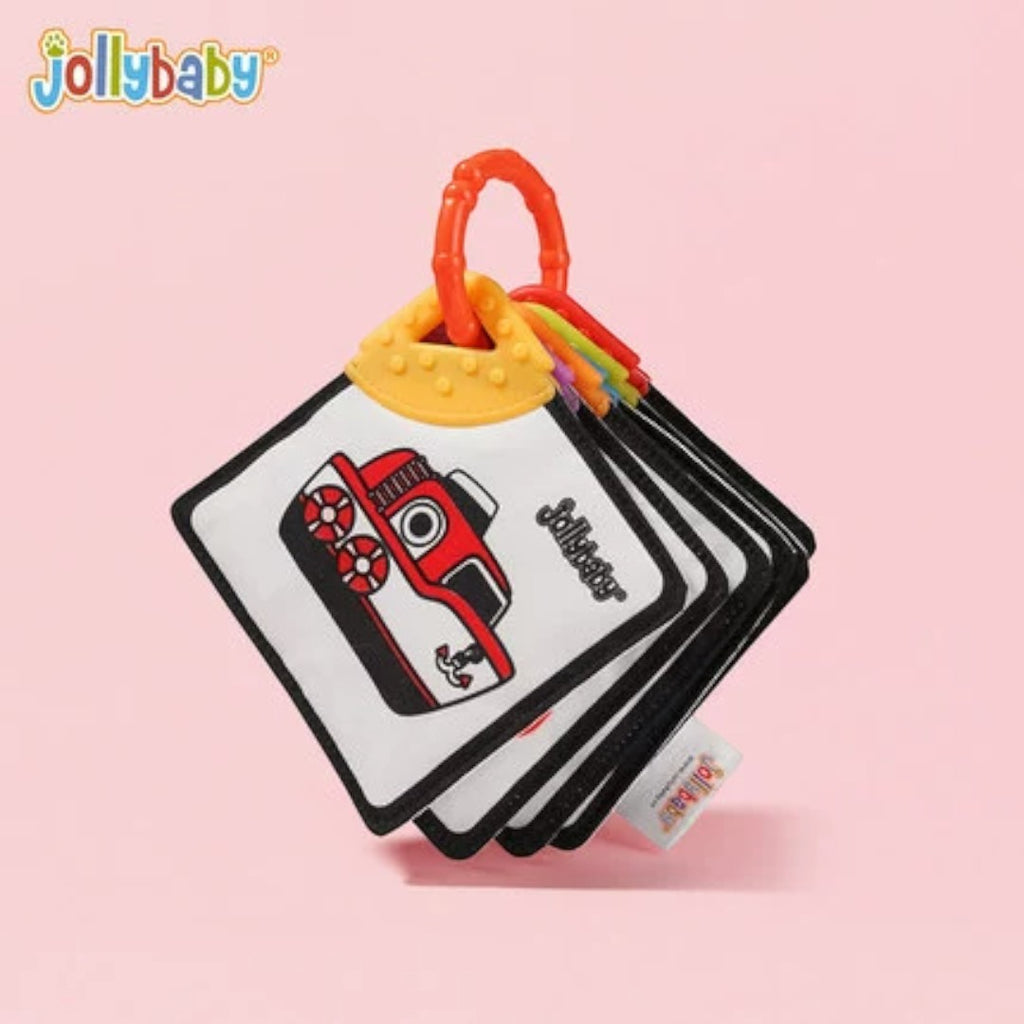 Jollybaby Phased Development Sensory Cloth Book (with Teether & Crinkle Pages)