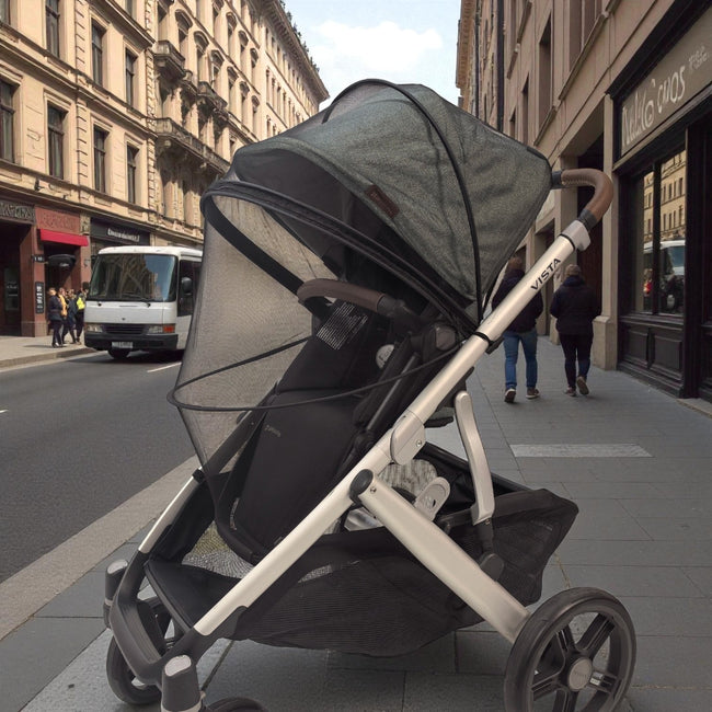 Premium Structured Zippered Mosquito Net for UPPAbaby Cruz, Vista & Minu (V1/V2/V3 Models) Hover Image