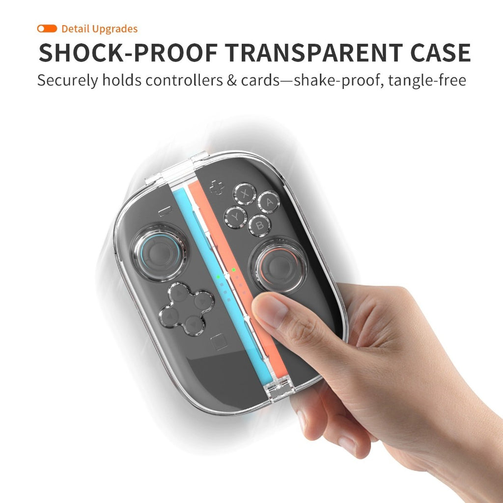 Transparent Magnetic Snap-On Storage Case for Switch 2 Joy‑Cons - cabestdeal
