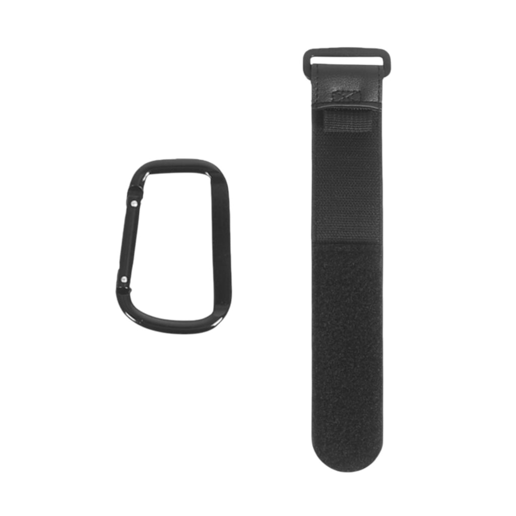 Universal Heavy-Duty Aluminum Stroller & E-Bike Hook with Leather Strap