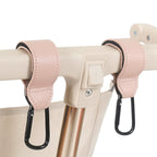 Universal Heavy-Duty Aluminum Stroller & E-Bike Hook with Leather Strap