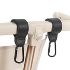 Universal Heavy-Duty Aluminum Stroller & E-Bike Hook with Leather Strap