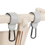 Universal Heavy-Duty Aluminum Stroller & E-Bike Hook with Leather Strap