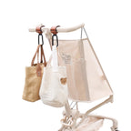 Universal Heavy-Duty Aluminum Stroller & E-Bike Hook with Leather Strap