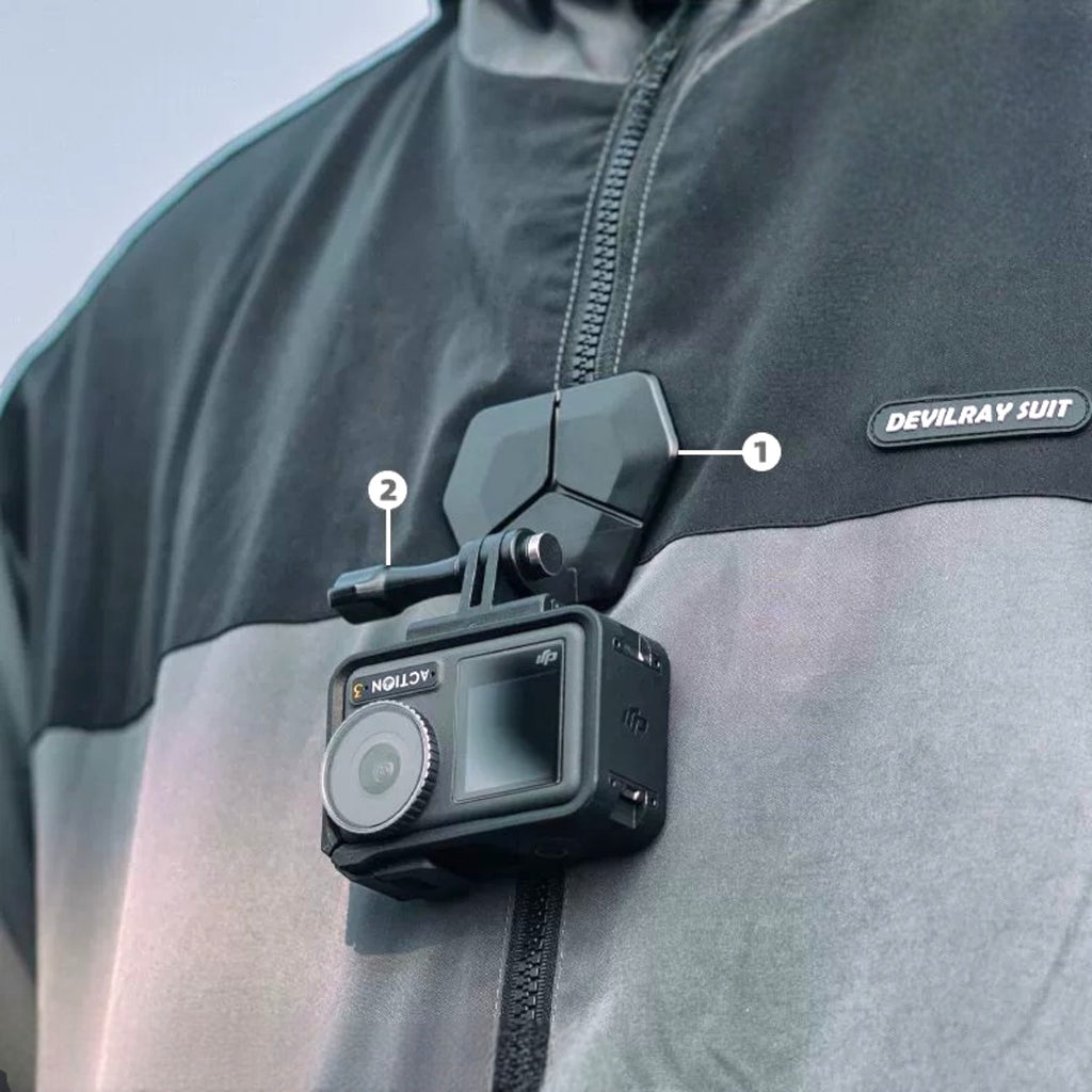 Universal Magnetic Quick-Release Mount for Action Cameras (GoPro, DJI, Insta360) - Wearable Neck, Chest & Car Mount Kit