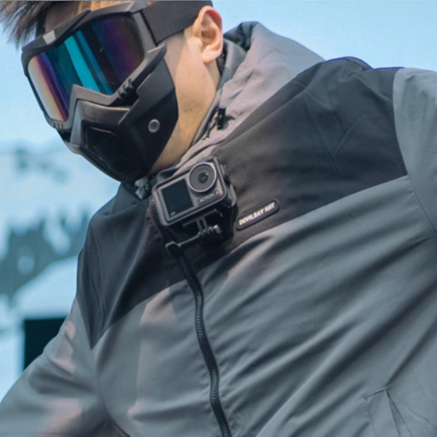 Universal Magnetic Quick-Release Mount for Action Cameras (GoPro, DJI, Insta360) with Mini Magnetic Fill Light