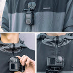 Universal Magnetic Quick-Release Mount for Action Cameras (GoPro, DJI, Insta360) with Mini Magnetic Fill Light