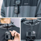 Universal Magnetic Quick-Release Mount for Action Cameras (GoPro, DJI, Insta360) with Mini Magnetic Fill Light