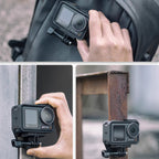 Universal Magnetic Quick-Release Mount for Action Cameras (GoPro, DJI, Insta360) with Mini Magnetic Fill Light
