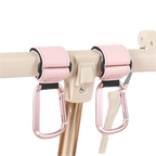 Universal Heavy-Duty Aluminum Stroller & E-Bike Hook with Leather Strap