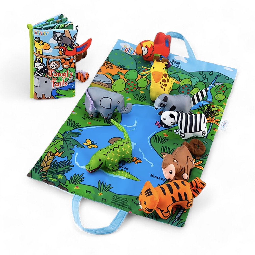 Jollybaby Portable Tummy Time Play Mat Sensory Book