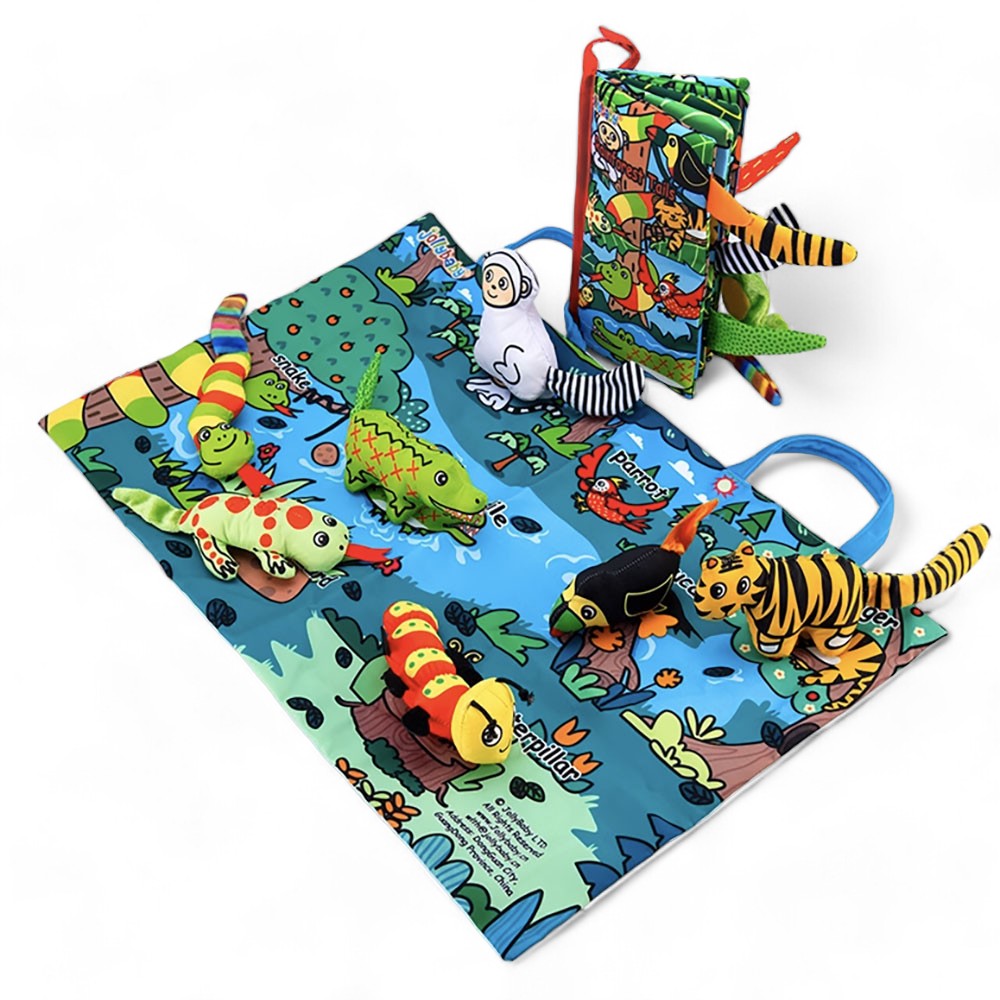 Jollybaby Portable Tummy Time Play Mat Sensory Book