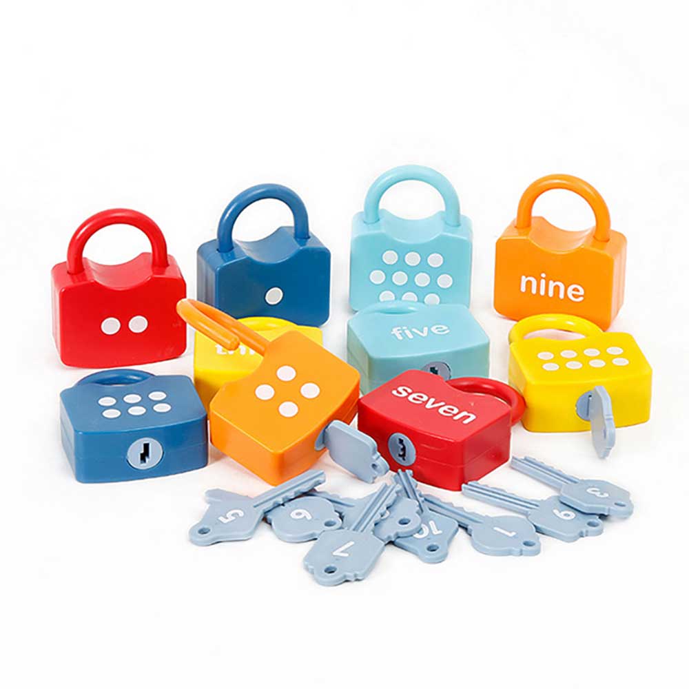 Onshine Montessori Number & English Learning Locks (10-Pack)