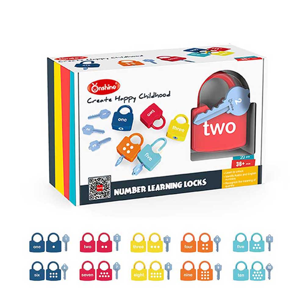 Onshine Montessori Number & English Learning Locks (10-Pack)